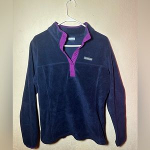 columbia half button sweater